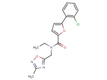 5-(2-chlorophenyl)-N-ethyl-N-[(3-methyl-1,2,4-oxadiazol-5-yl)methyl]-2-furamide
