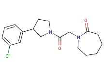 1-{2-[3-(3-chlorophenyl)pyrrolidin-1-yl]-2-oxoethyl}azepan-2-one