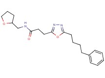 3-[5-(4-phenylbutyl)-1,3,4-oxadiazol-2-yl]-N-(tetrahydro-2-furanylmethyl)propanamide