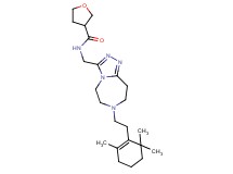 N-({7-[2-(2,6,6-trimethyl-1-cyclohexen-1-yl)ethyl]-6,7,8,9-tetrahydro-5H-[1,2,4]triazolo[4,3-d][1,4]diazepin-3-yl}methyl)tetrahydro-3-furancarboxamide