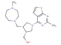[(3R*,4R*)-4-[(4-methyl-1,4-diazepan-1-yl)methyl]-1-(2-methylthieno[2,3-d]pyrimidin-4-yl)pyrrolidin-3-yl]methanol