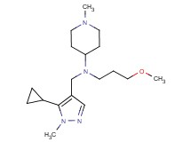 N-[(5-cyclopropyl-1-methyl-1H-pyrazol-4-yl)methyl]-N-(3-methoxypropyl)-1-methyl-4-piperidinamine