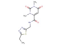 N-[(5-ethyl-1,3,4-thiadiazol-2-yl)methyl]-1,3-dimethyl-2,6-dioxo-1,2,3,6-tetrahydro-4-pyrimidinecarboxamide