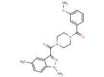 3-{[4-(3-methoxybenzoyl)-1-piperazinyl]carbonyl}-1,5-dimethyl-1H-indazole