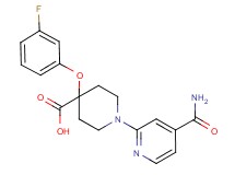 1-[4-(aminocarbonyl)pyridin-2-yl]-4-(3-fluorophenoxy)piperidine-4-carboxylic acid