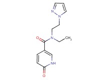 N-ethyl-6-oxo-N-[2-(1H-pyrazol-1-yl)ethyl]-1,6-dihydropyridine-3-carboxamide