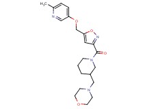 4-({1-[(5-{[(6-methyl-3-pyridinyl)oxy]methyl}-3-isoxazolyl)carbonyl]-3-piperidinyl}methyl)morpholine