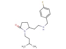 5-{2-[(4-fluorobenzyl)amino]ethyl}-1-(3-methylbutyl)-2-pyrrolidinone