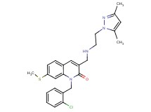 1-(2-chlorobenzyl)-3-({[2-(3,5-dimethyl-1H-pyrazol-1-yl)ethyl]amino}methyl)-7-(methylthio)-2(1H)-quinolinone