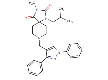 8-[(1,3-diphenyl-1H-pyrazol-4-yl)methyl]-1-isobutyl-3-methyl-1,3,8-triazaspiro[4.5]decane-2,4-dione