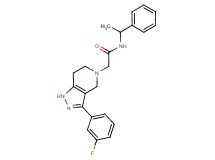 2-[3-(3-fluorophenyl)-1,4,6,7-tetrahydro-5H-pyrazolo[4,3-c]pyridin-5-yl]-N-(1-phenylethyl)acetamide