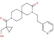 9-{[1-(hydroxymethyl)cyclopropyl]carbonyl}-2-(2-pyridin-3-ylethyl)-2,9-diazaspiro[5.5]undecan-3-one