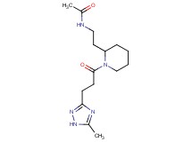 N-(2-{1-[3-(5-methyl-1H-1,2,4-triazol-3-yl)propanoyl]-2-piperidinyl}ethyl)acetamide