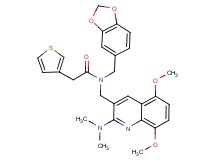 N-(1,3-benzodioxol-5-ylmethyl)-N-{[2-(dimethylamino)-5,8-dimethoxy-3-quinolinyl]methyl}-2-(3-thienyl)acetamide