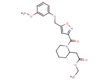 ethyl [1-({5-[(3-methoxyphenoxy)methyl]-3-isoxazolyl}carbonyl)-2-piperidinyl]acetate