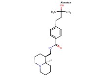 4-(3-hydroxy-3-methylbutyl)-N-[(1S,9aR)-octahydro-2H-quinolizin-1-ylmethyl]benzamide