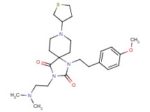 3-[2-(dimethylamino)ethyl]-1-[2-(4-methoxyphenyl)ethyl]-8-(tetrahydro-3-thienyl)-1,3,8-triazaspiro[4.5]decane-2,4-dione