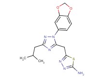 5-{[1-(1,3-benzodioxol-5-yl)-3-isobutyl-1H-1,2,4-triazol-5-yl]methyl}-1,3,4-thiadiazol-2-amine