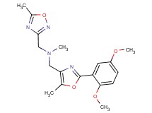 1-[2-(2,5-dimethoxyphenyl)-5-methyl-1,3-oxazol-4-yl]-N-methyl-N-[(5-methyl-1,2,4-oxadiazol-3-yl)methyl]methanamine