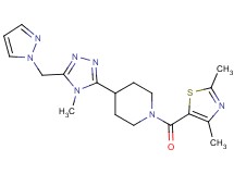 1-[(2,4-dimethyl-1,3-thiazol-5-yl)carbonyl]-4-[4-methyl-5-(1H-pyrazol-1-ylmethyl)-4H-1,2,4-triazol-3-yl]piperidine