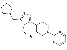 2-{4-[4-ethyl-5-(pyrrolidin-1-ylmethyl)-4H-1,2,4-triazol-3-yl]piperidin-1-yl}pyrimidine