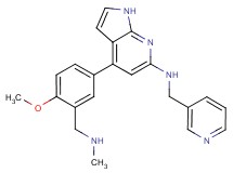 4-{4-methoxy-3-[(methylamino)methyl]phenyl}-N-(pyridin-3-ylmethyl)-1H-pyrrolo[2,3-b]pyridin-6-amine