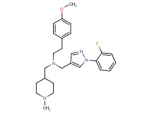 N-{[1-(2-fluorophenyl)-1H-pyrazol-4-yl]methyl}-2-(4-methoxyphenyl)-N-[(1-methyl-4-piperidinyl)methyl]ethanamine