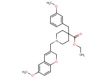 ethyl 4-(3-methoxybenzyl)-1-[(6-methoxy-2H-chromen-3-yl)methyl]-4-piperidinecarboxylate