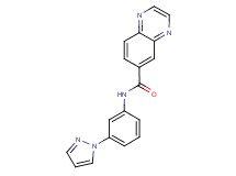 N-[3-(1H-pyrazol-1-yl)phenyl]-6-quinoxalinecarboxamide