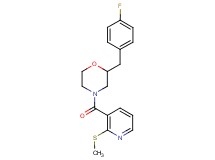 2-(4-fluorobenzyl)-4-{[2-(methylthio)-3-pyridinyl]carbonyl}morpholine