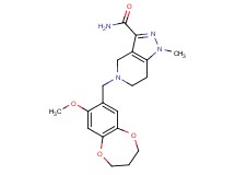 5-[(8-methoxy-3,4-dihydro-2H-1,5-benzodioxepin-7-yl)methyl]-1-methyl-4,5,6,7-tetrahydro-1H-pyrazolo[4,3-c]pyridine-3-carboxamide
