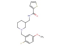 N-{[1-(2-fluoro-5-methoxybenzyl)-3-piperidinyl]methyl}-2-thiophenecarboxamide