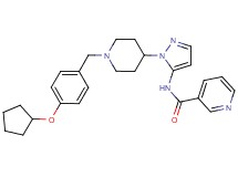 N-(1-{1-[4-(cyclopentyloxy)benzyl]-4-piperidinyl}-1H-pyrazol-5-yl)nicotinamide