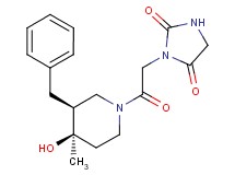 3-{2-[(3S*,4R*)-3-benzyl-4-hydroxy-4-methylpiperidin-1-yl]-2-oxoethyl}imidazolidine-2,4-dione