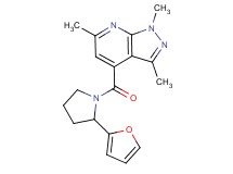 4-{[2-(2-furyl)pyrrolidin-1-yl]carbonyl}-1,3,6-trimethyl-1H-pyrazolo[3,4-b]pyridine