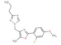 1-{[2-(2-fluoro-4-methoxyphenyl)-5-methyl-1,3-oxazol-4-yl]methyl}-3-propyl-1H-1,2,4-triazole