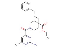 ethyl 1-[(2-amino-6-methyl-4-pyrimidinyl)carbonyl]-4-(3-phenylpropyl)-4-piperidinecarboxylate