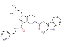 1-isobutyl-5-[(2-methyl-1H-indol-3-yl)acetyl]-N-(3-pyridinylmethyl)-4,5,6,7-tetrahydro-1H-pyrazolo[4,3-c]pyridine-3-carboxamide