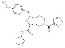 N-cyclopentyl-1-(4-methoxybenzyl)-5-(1,2,5-thiadiazol-3-ylcarbonyl)-4,5,6,7-tetrahydro-1H-pyrazolo[4,3-c]pyridine-3-carboxamide