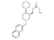 methyl 3-[(3S*,4R*)-4-(4-morpholinyl)-1-(2-naphthylmethyl)-3-piperidinyl]propanoate