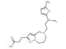 3-{5-[3-(5-methyl-2-furyl)butyl]-5,6,7,8-tetrahydro-4H-pyrazolo[1,5-a][1,4]diazepin-2-yl}propanoic acid