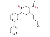 4-acetyl-1-(3-biphenylyl)-5-butyl-2-piperazinone