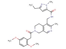 N-({7-[(2,5-dimethoxyphenyl)acetyl]-3-methyl-5,6,7,8-tetrahydro-2,7-naphthyridin-4-yl}methyl)-3-ethyl-1-methyl-1H-pyrazole-5-carboxamide