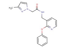 2-(3-methyl-1H-pyrazol-1-yl)-N-[(2-phenoxy-3-pyridinyl)methyl]acetamide