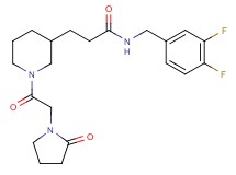 N-(3,4-difluorobenzyl)-3-{1-[(2-oxo-1-pyrrolidinyl)acetyl]-3-piperidinyl}propanamide