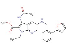 methyl 3-(acetylamino)-1-ethyl-5-{[2-(2-furyl)benzyl]amino}-1H-pyrrolo[2,3-b]pyridine-2-carboxylate