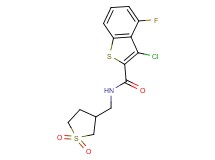 3-chloro-N-[(1,1-dioxidotetrahydro-3-thienyl)methyl]-4-fluoro-1-benzothiophene-2-carboxamide