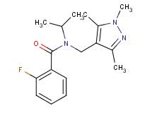 2-fluoro-N-isopropyl-N-[(1,3,5-trimethyl-1H-pyrazol-4-yl)methyl]benzamide