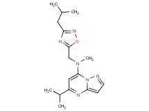 N-[(3-isobutyl-1,2,4-oxadiazol-5-yl)methyl]-5-isopropyl-N-methylpyrazolo[1,5-a]pyrimidin-7-amine