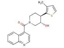 (3S*,4R*)-4-(3-methyl-2-thienyl)-1-(quinolin-4-ylcarbonyl)piperidin-3-ol